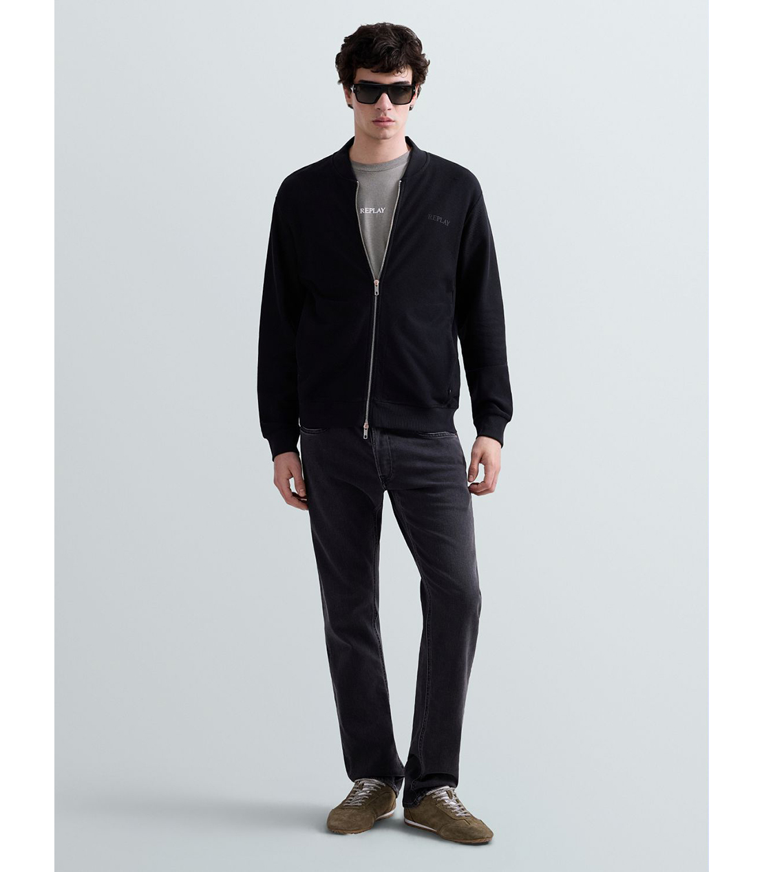 ヘビージャージージップスウェット 詳細画像 ブラック 2